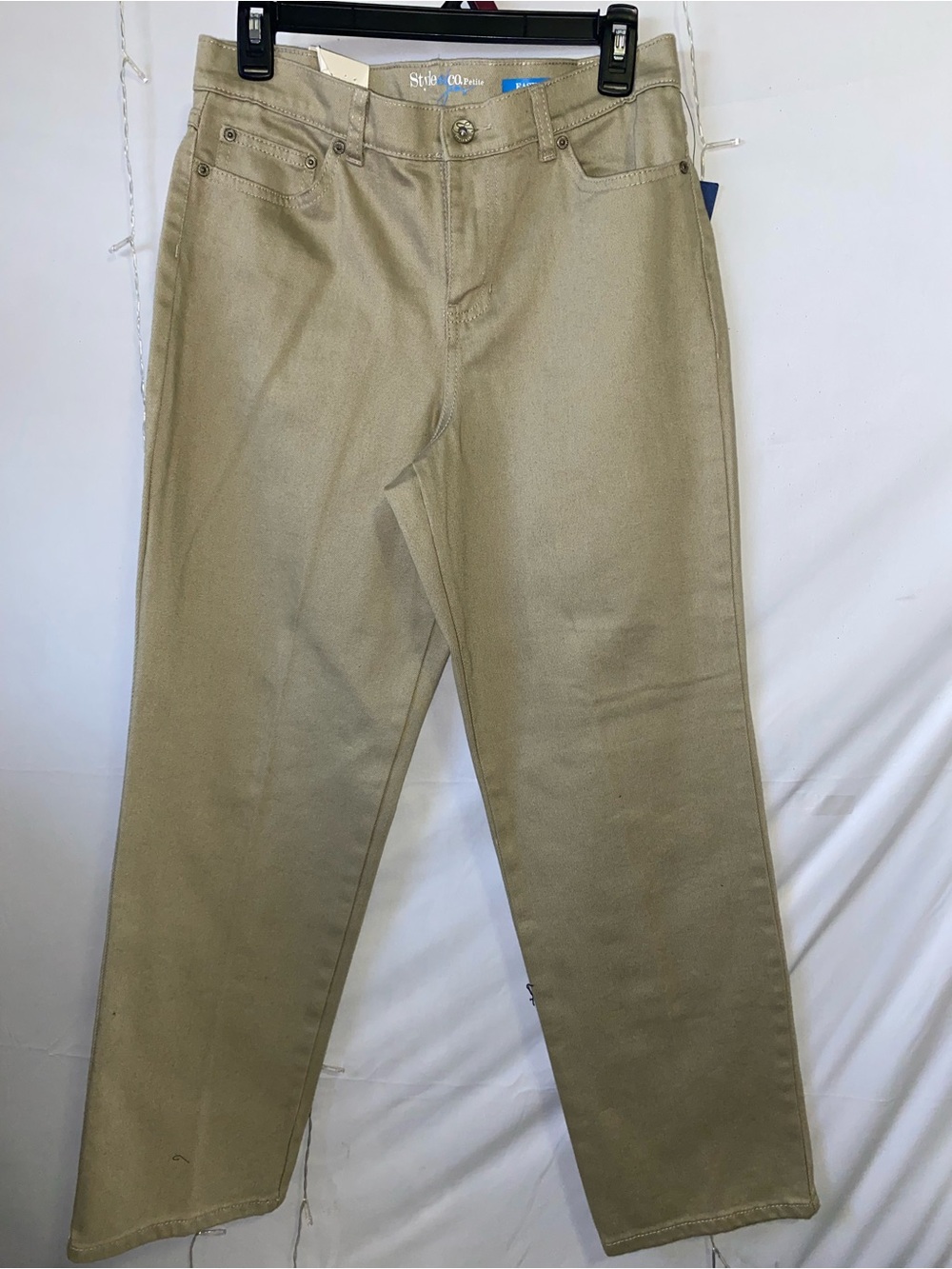Style & Co. Women Straight-Leg Chinos in Tan